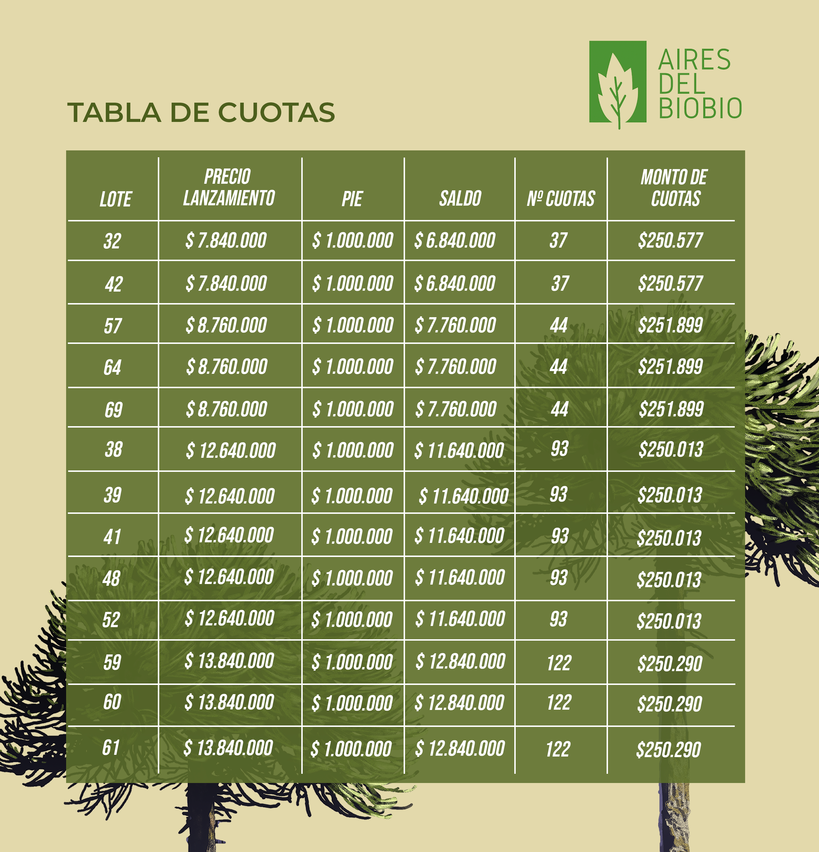 Aires del Biobío terrain
