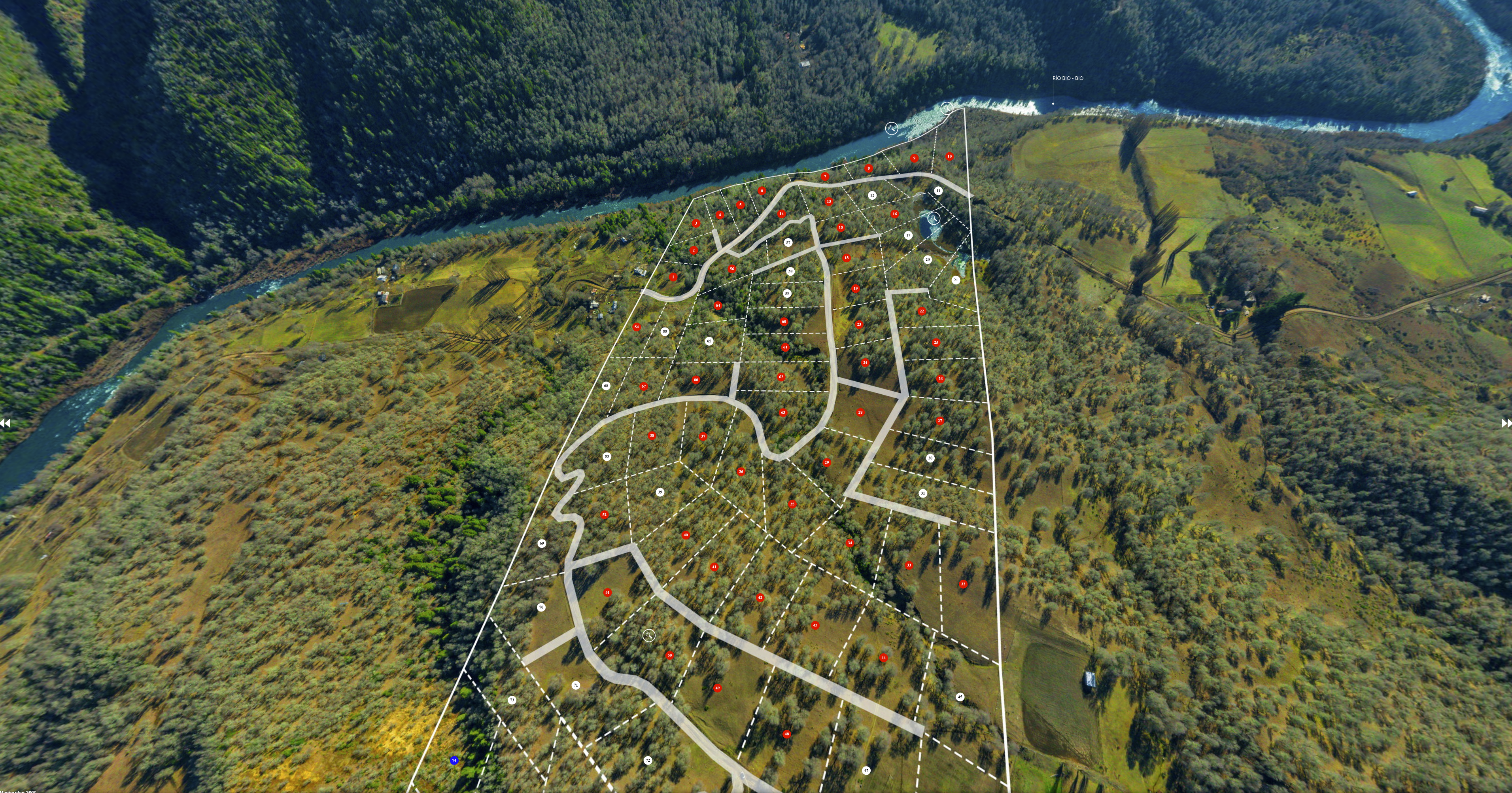 Hacienda Lonquimay aerial plan